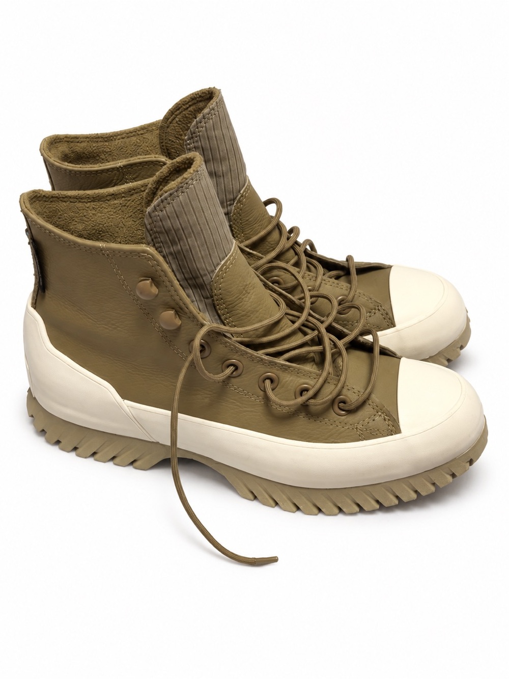 Converse Olive Green High-Top Sneakers with White Toe Women’s size 8 Mens size 6